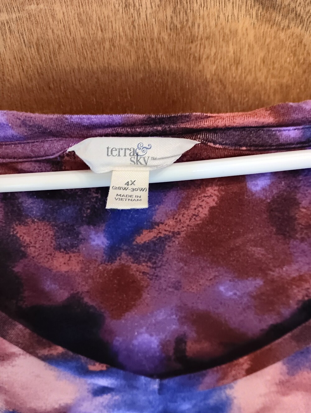 Terra & Sky Purple and Rust Tie-Dye Dress - Picture 2 of 3